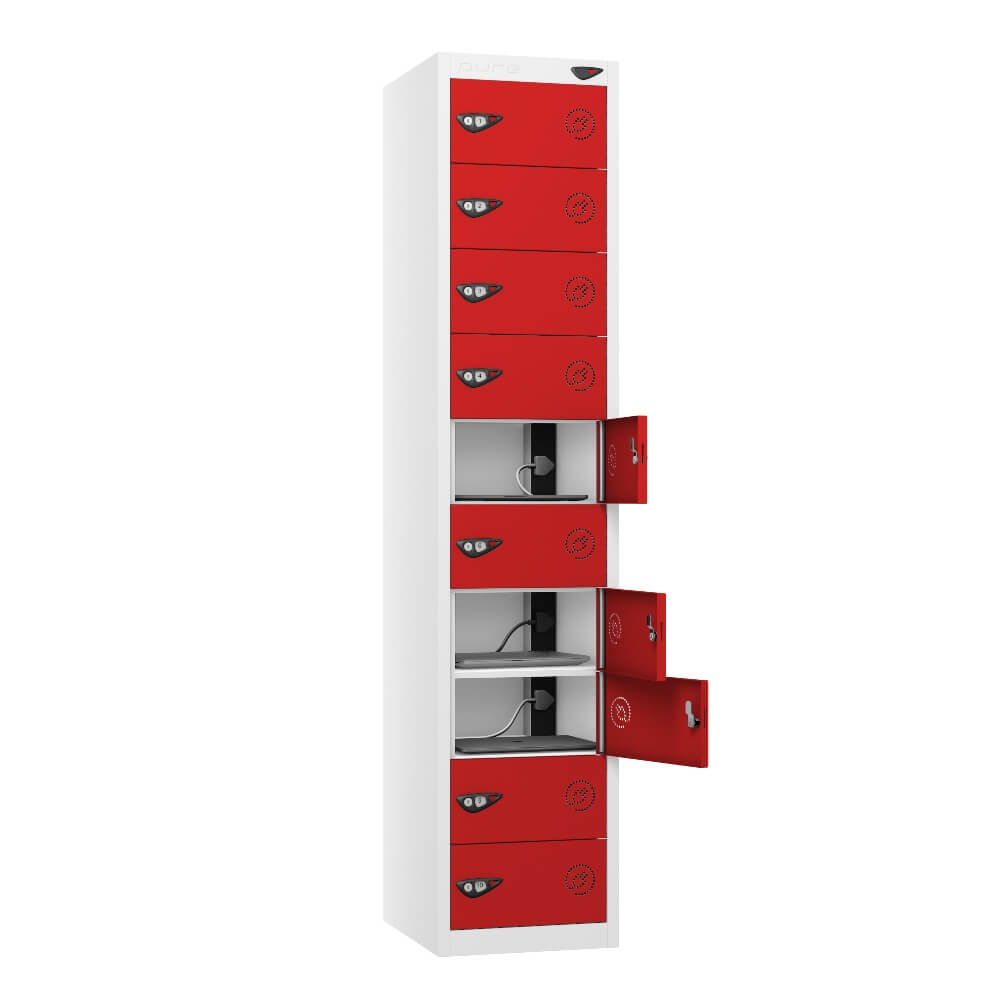10 Compartment Laptop Charging Locker with 10 Door Access