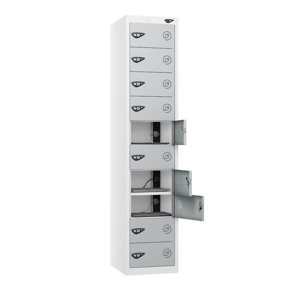 10 Compartment Laptop Charging Locker with 10 Door Access