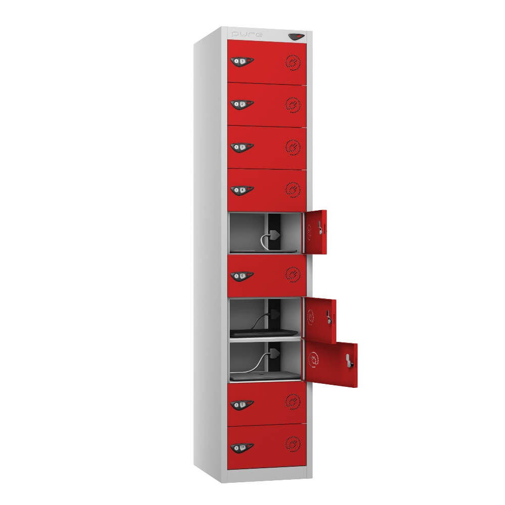 10 Compartment Laptop Charging Locker with 10 Door Access