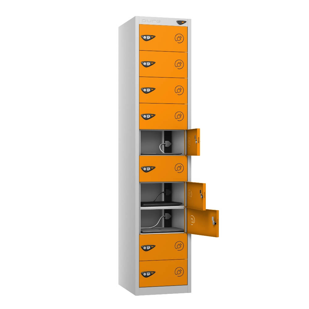 10 Compartment Laptop Charging Locker with 10 Door Access