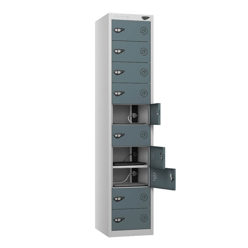 10 Compartment Laptop Charging Locker with 10 Door Access