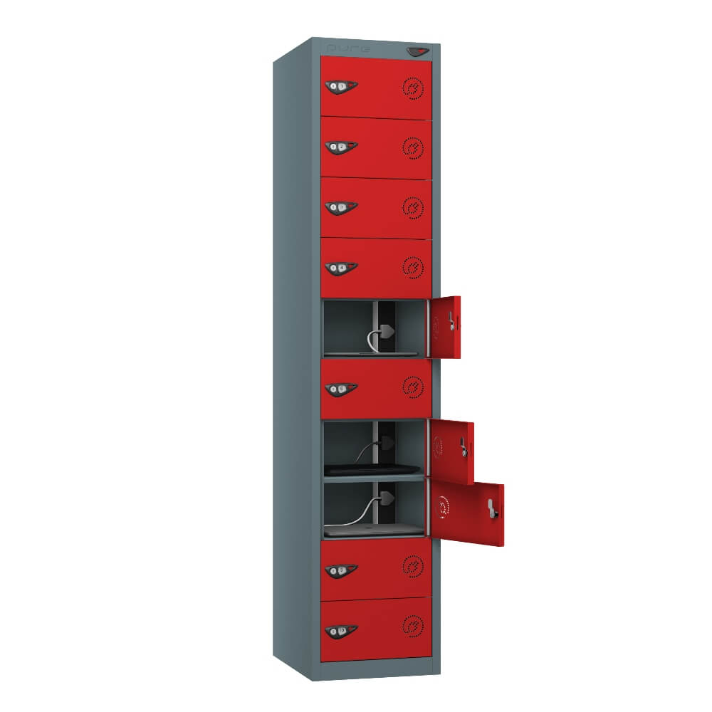 10 Compartment Laptop Charging Locker with 10 Door Access