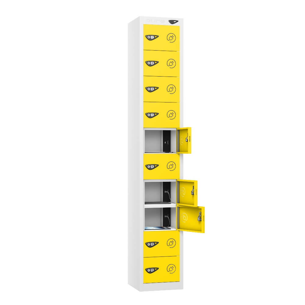 10 Compartment Tablet Charging Locker with 10 Door Access
