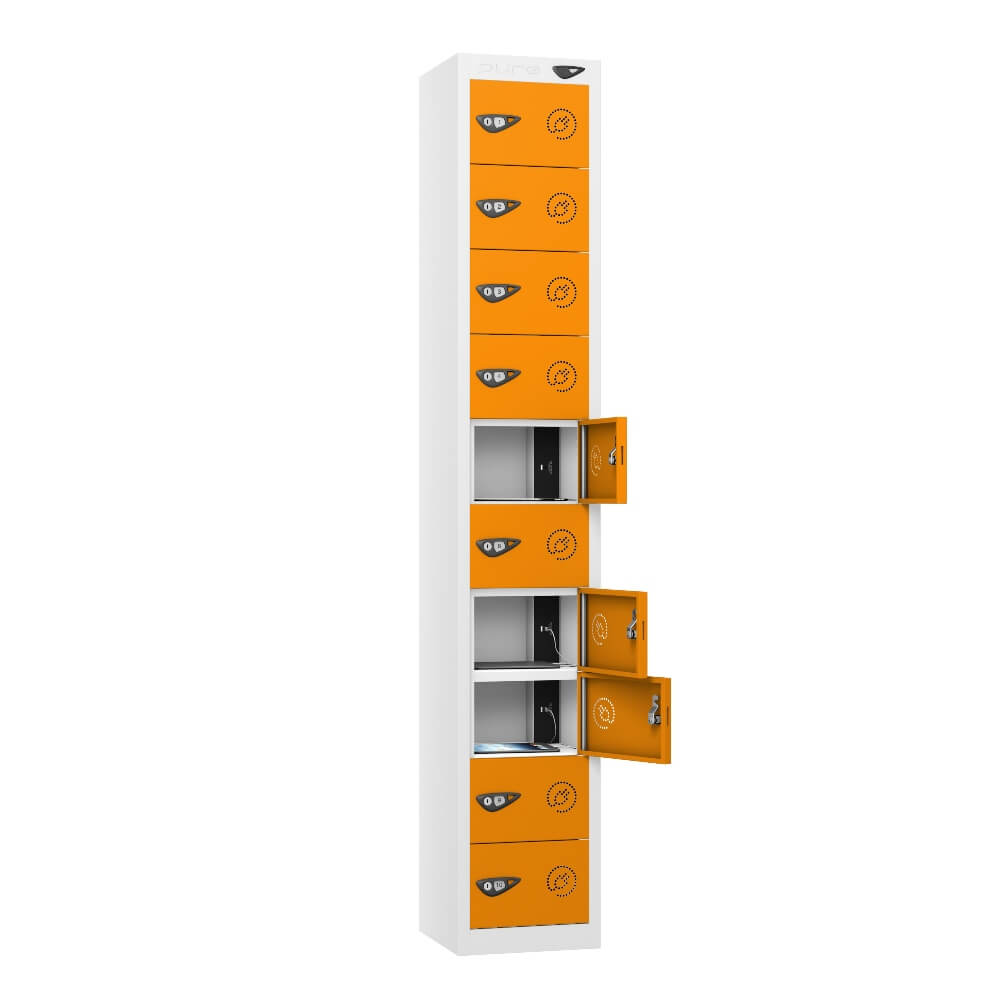 10 Compartment Tablet Charging Locker with 10 Door Access