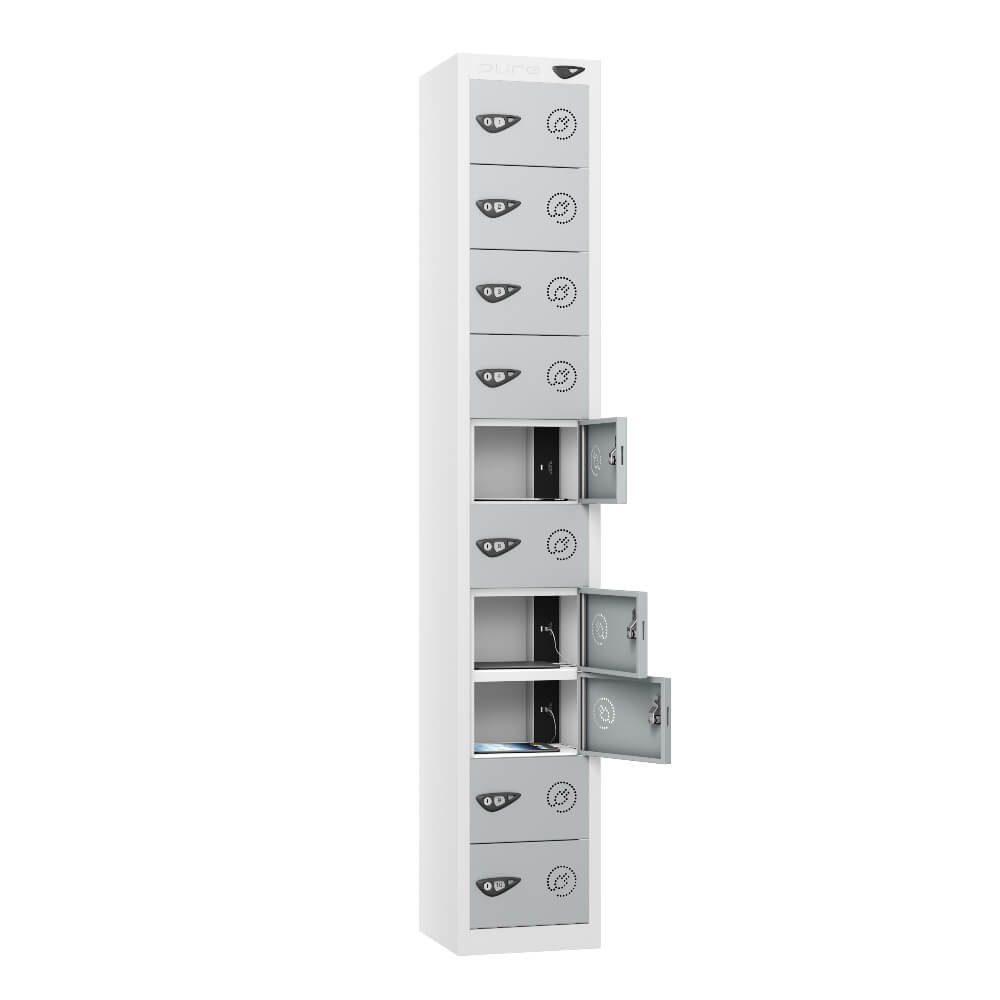 10 Compartment Tablet Charging Locker with 10 Door Access