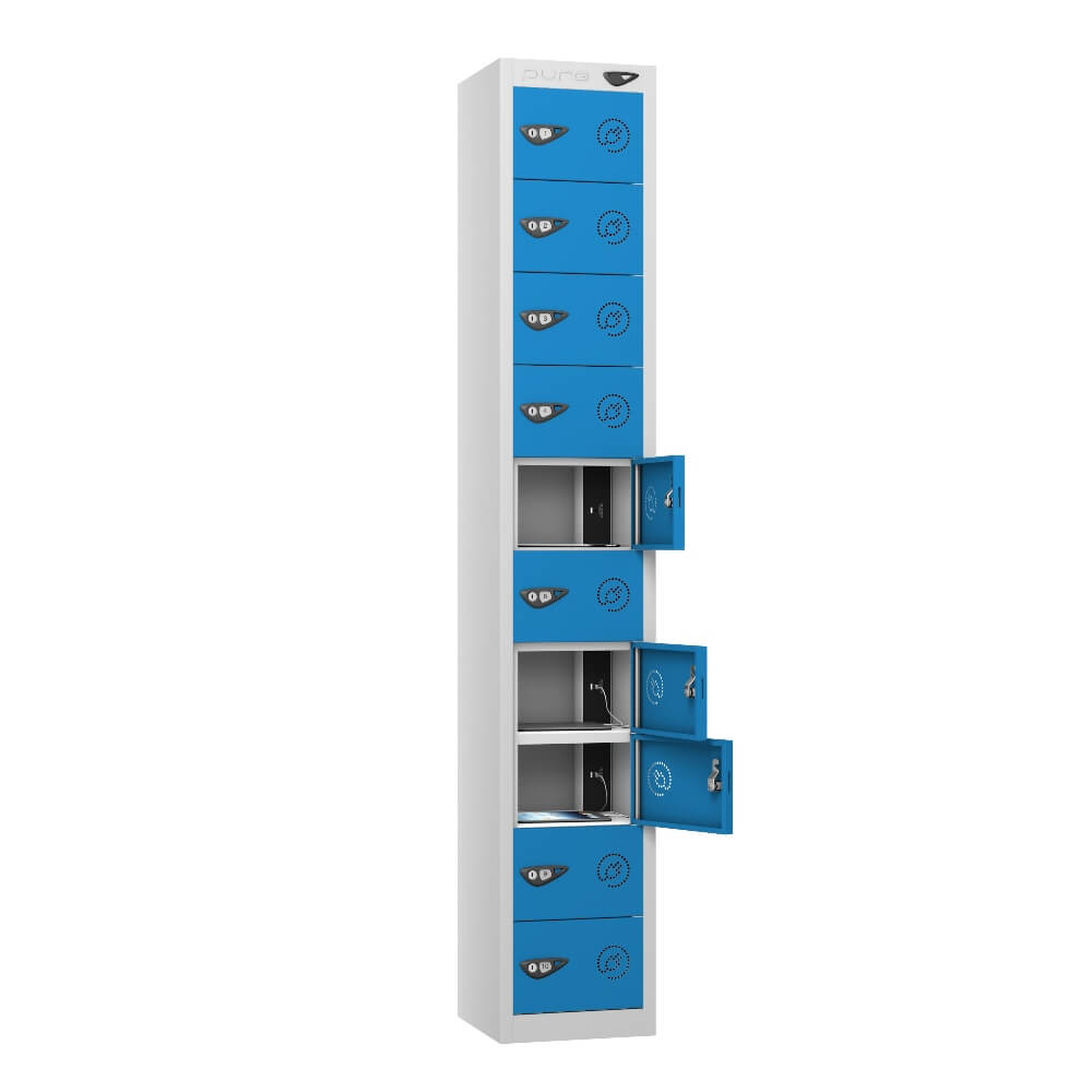 10 Compartment Tablet Charging Locker with 10 Door Access