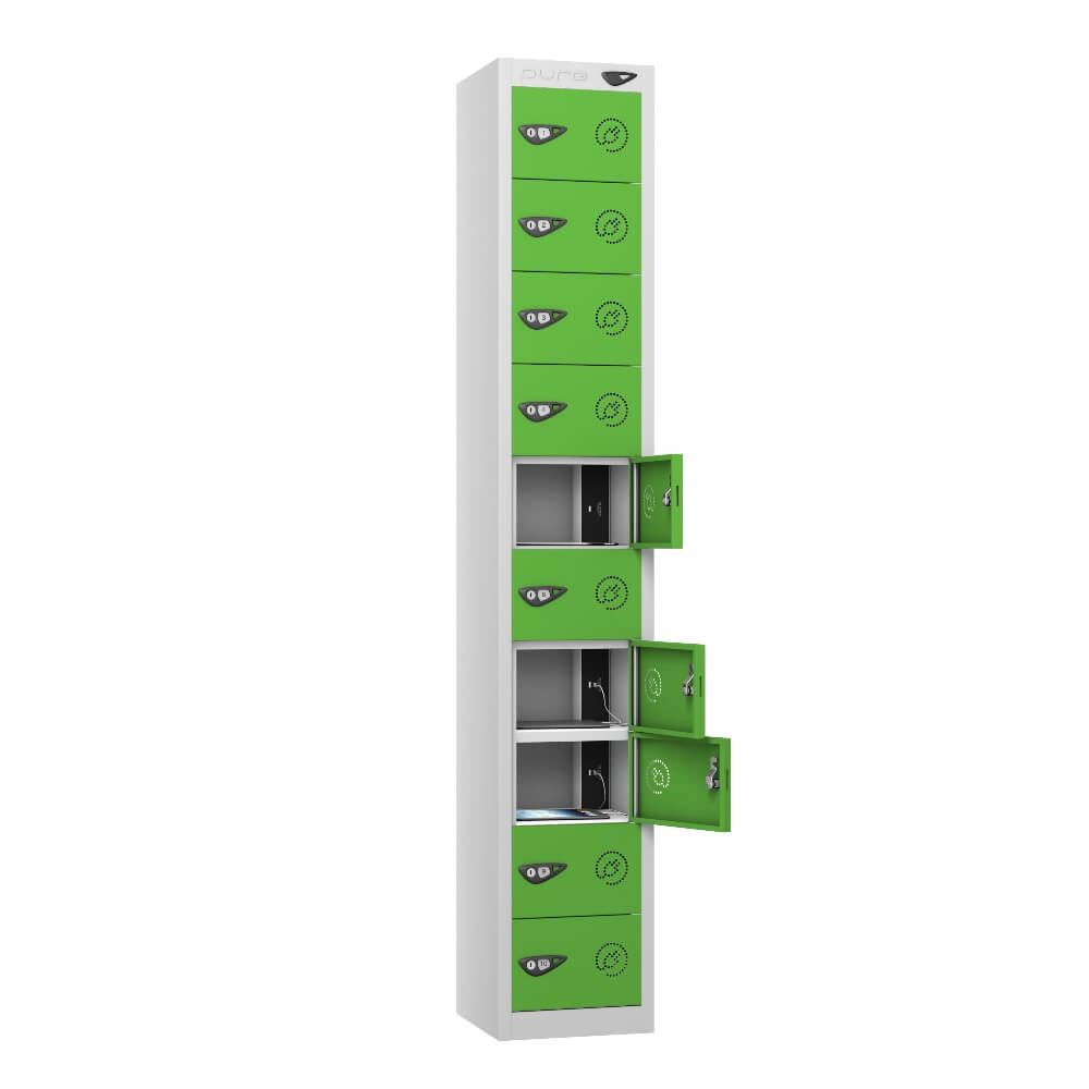 10 Compartment Tablet Charging Locker with 10 Door Access