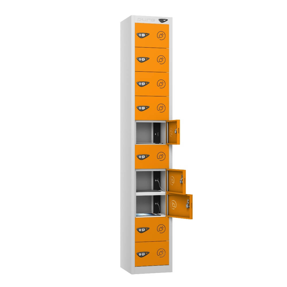 10 Compartment Tablet Charging Locker with 10 Door Access