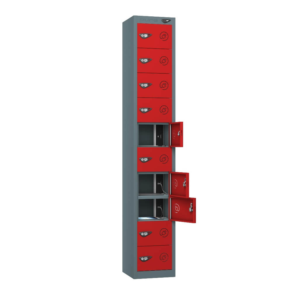 10 Compartment Tablet Charging Locker with 10 Door Access