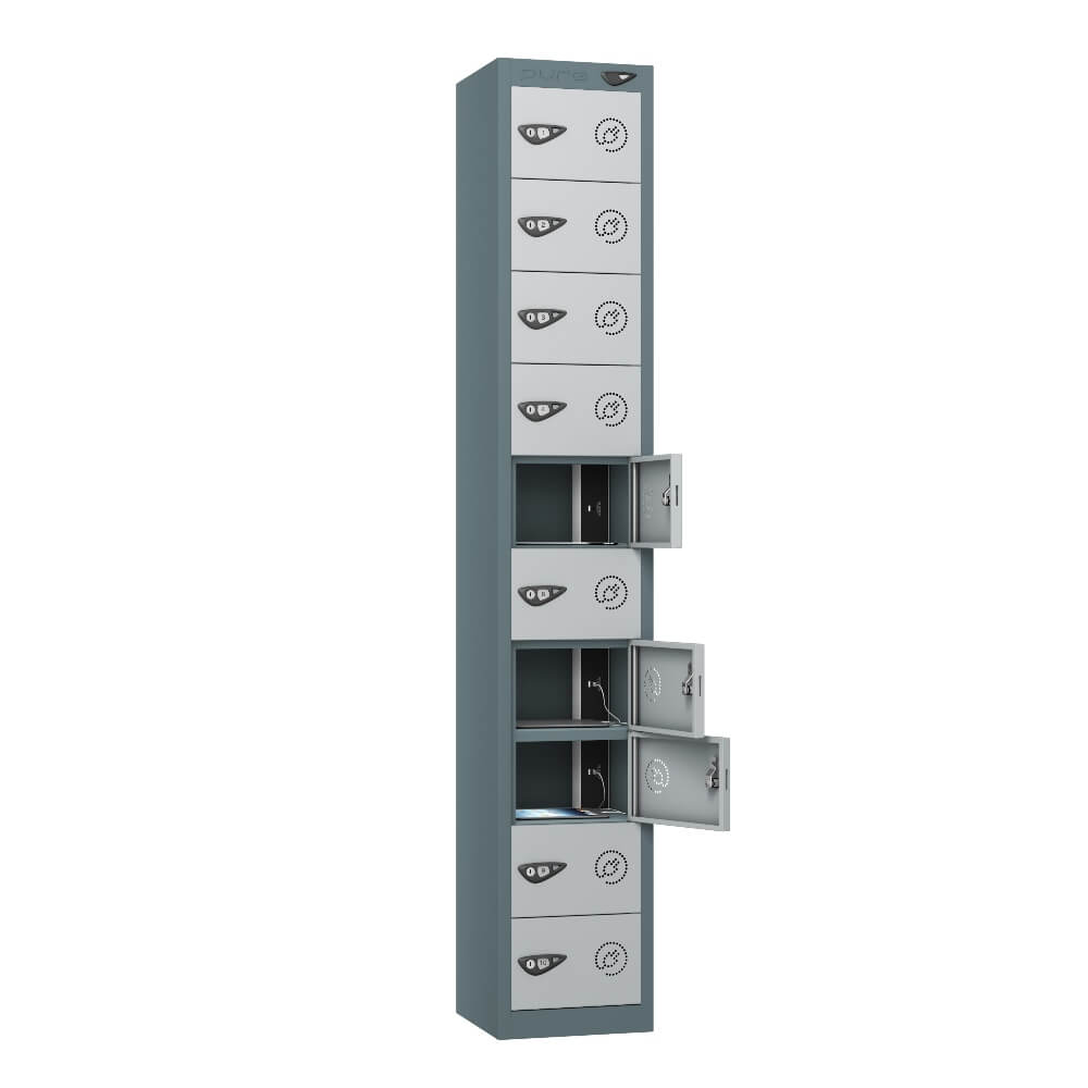 10 Compartment Tablet Charging Locker with 10 Door Access