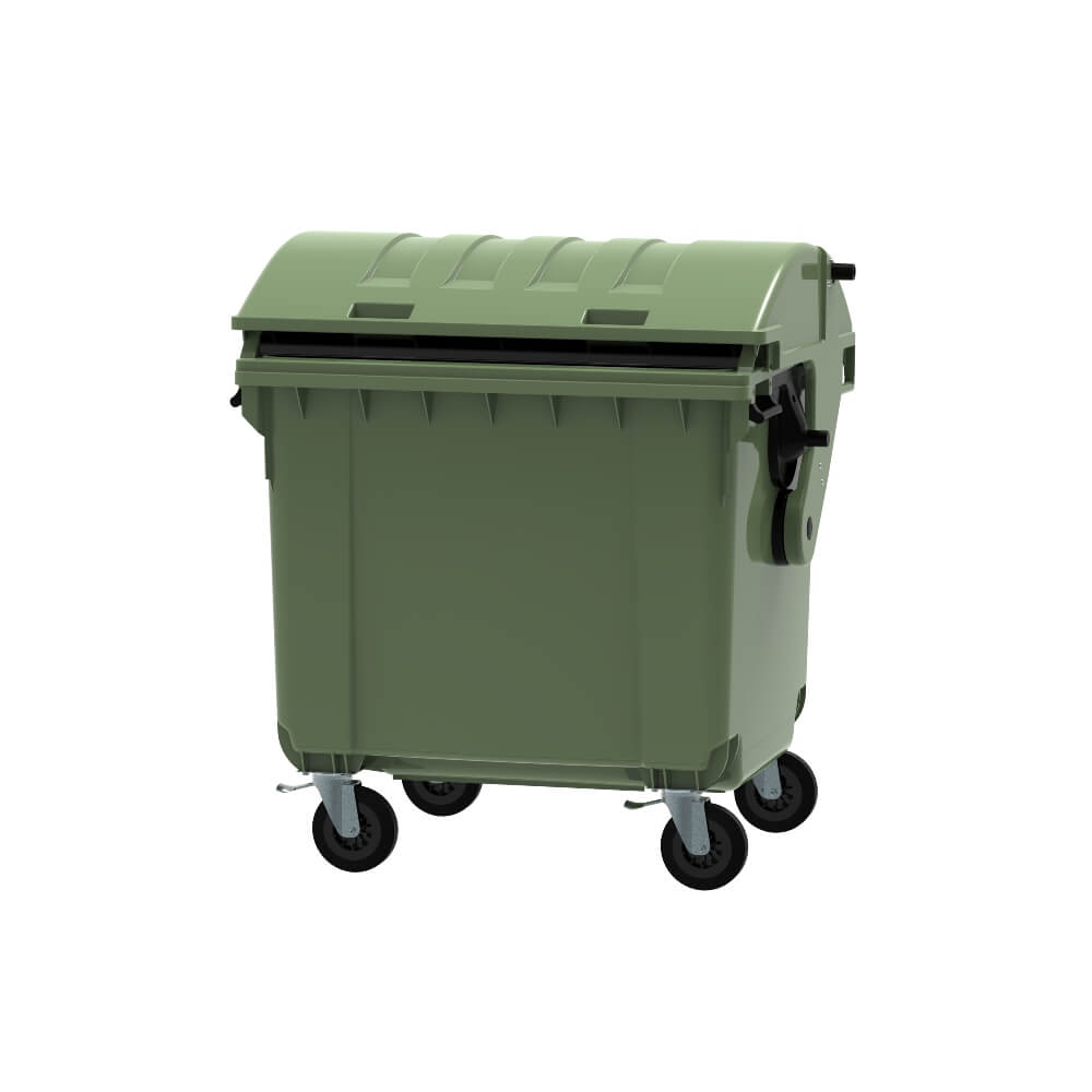 1100L Wheelie Bin with Roll Top