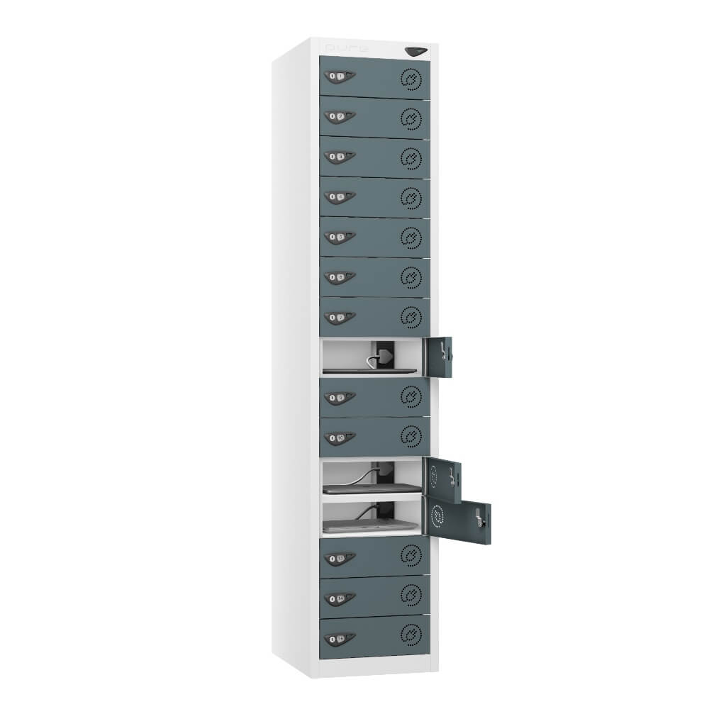 15 Compartment Laptop Charging Locker with 15 Door Access