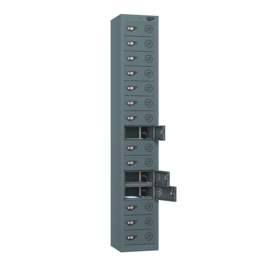 15 Compartment Tablet Charging Locker with 15 Door Access