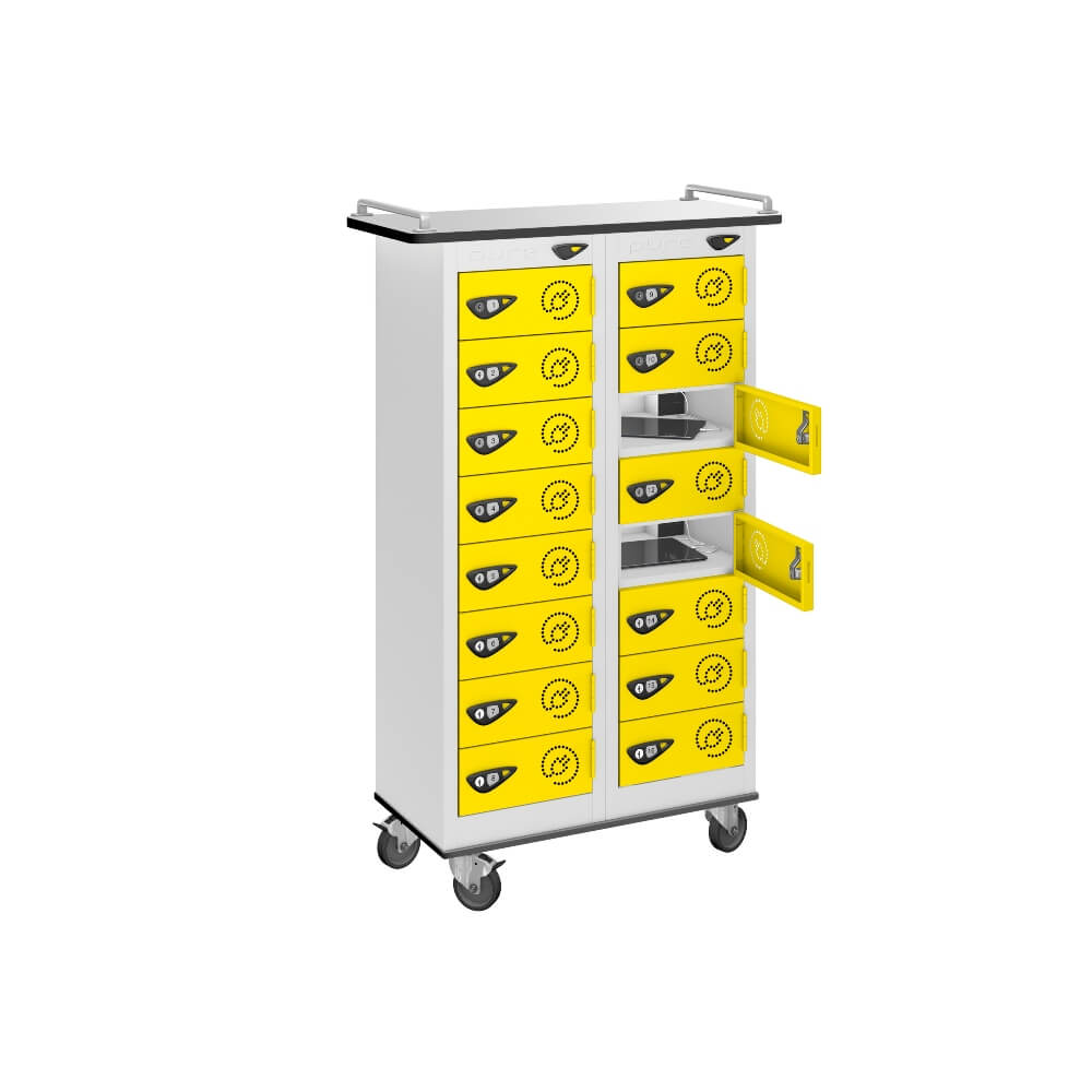 16 Compartment Tablet Charging Trolley with 16 Door Access