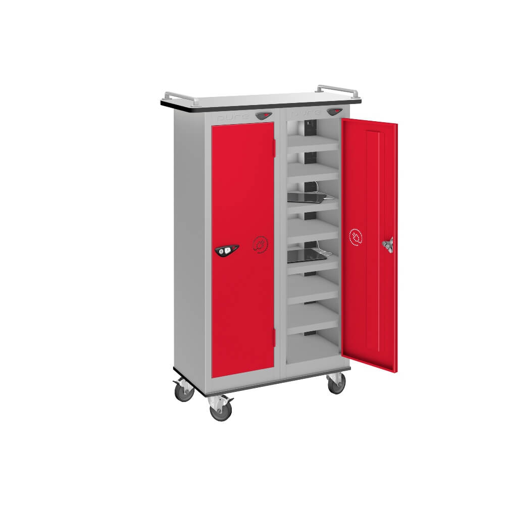 16 Compartment Tablet Charging Trolley with 2 Door Access