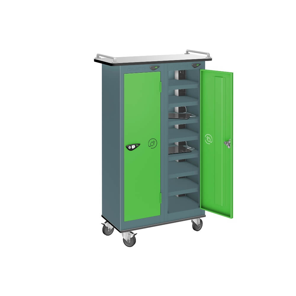 16 Compartment Tablet Charging Trolley with 2 Door Access