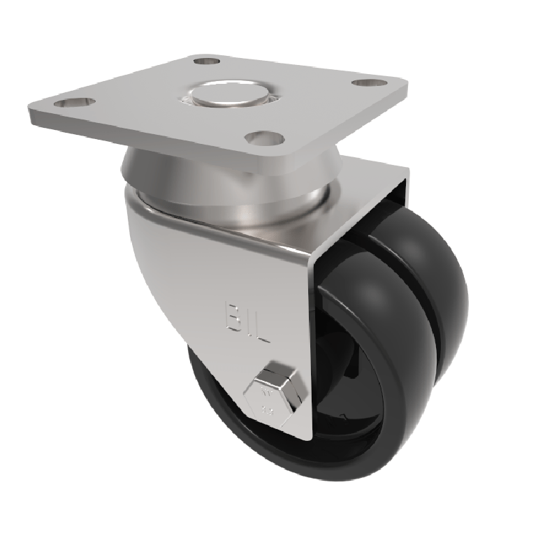 Polypropylene Plate Swivel Castor 75mm 80kg Load