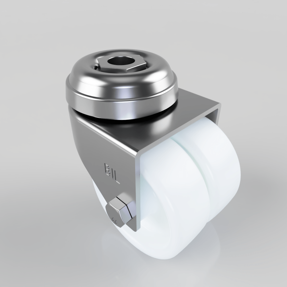 Nylon Bolt Hole Swivel Castor 50mm 60kg Load