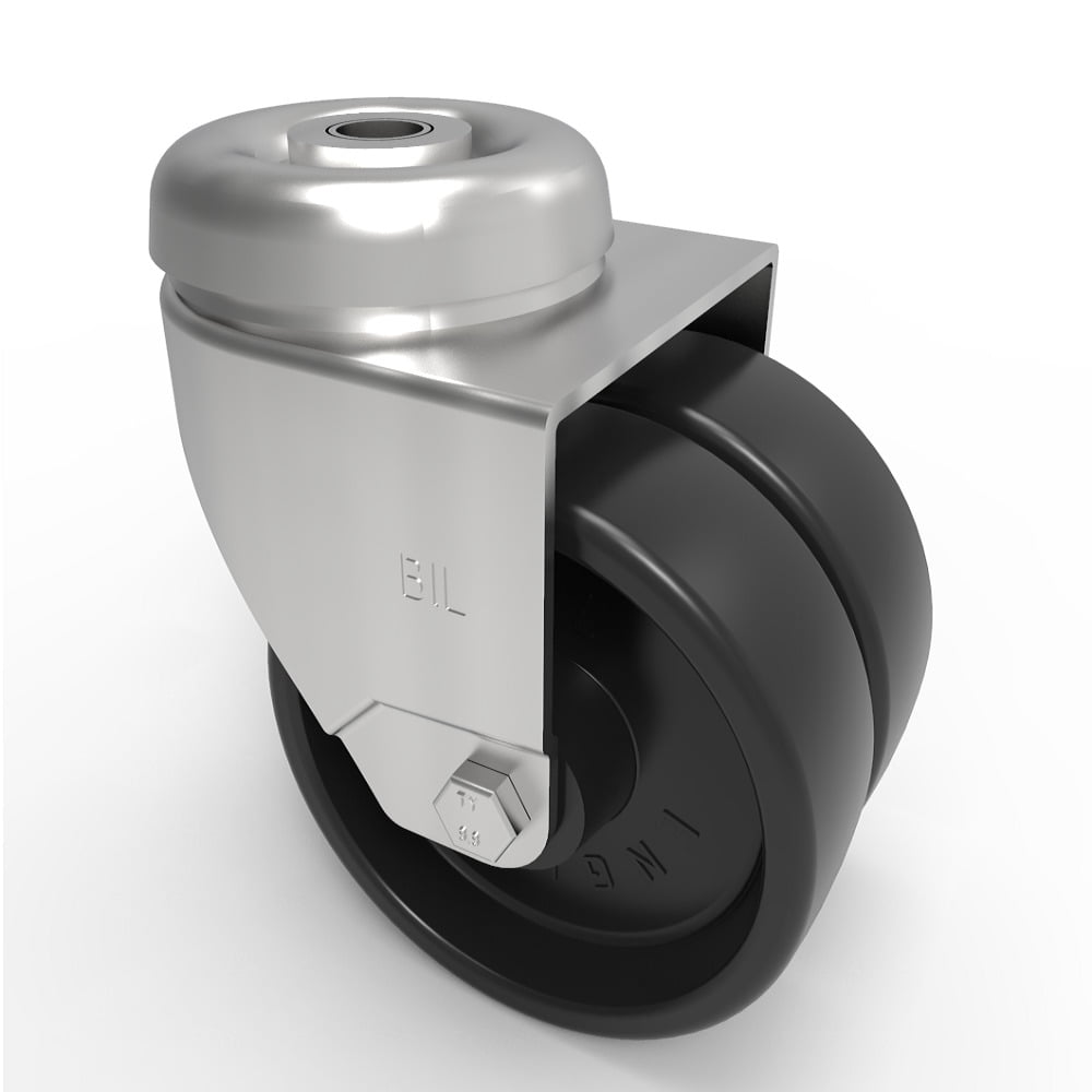 Polypropylene Bolt Hole Swivel Castor 75mm 90kg Load