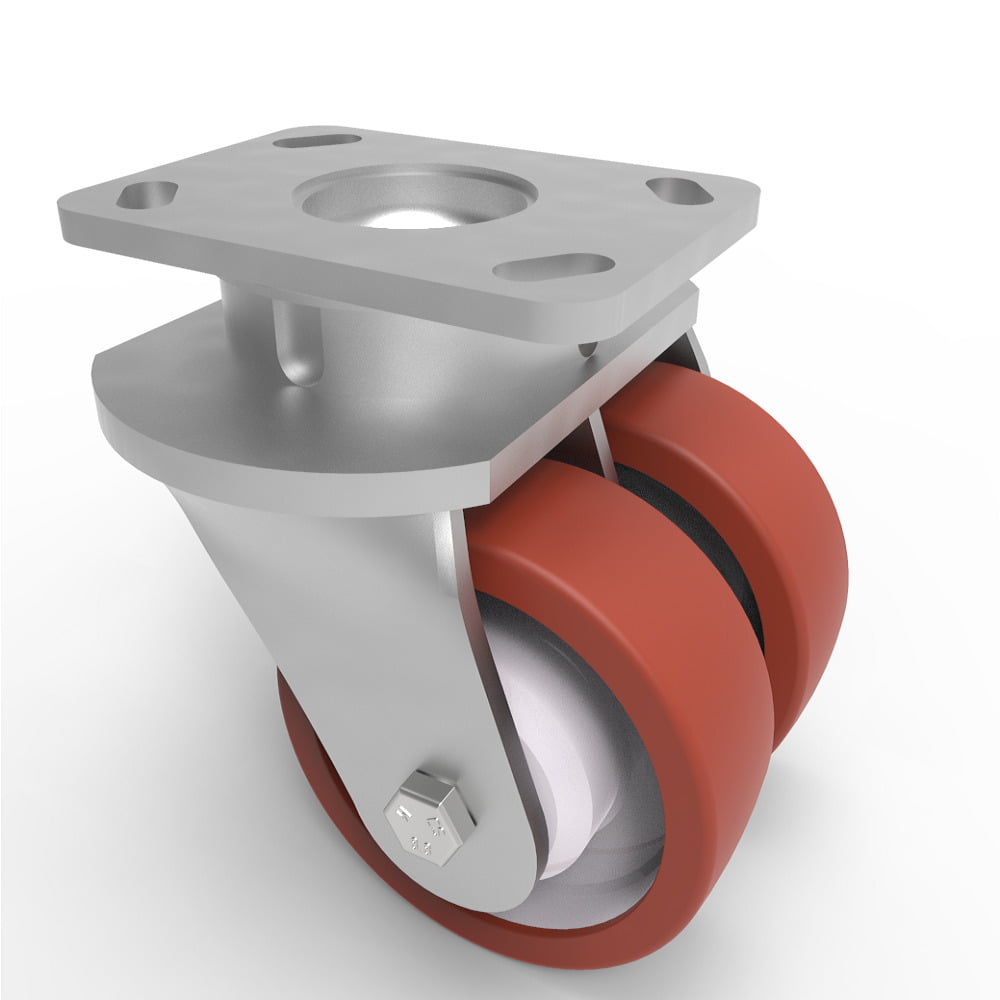 Polyurethane Nylon Plate Swivel Castor 125mm 1000kg Load