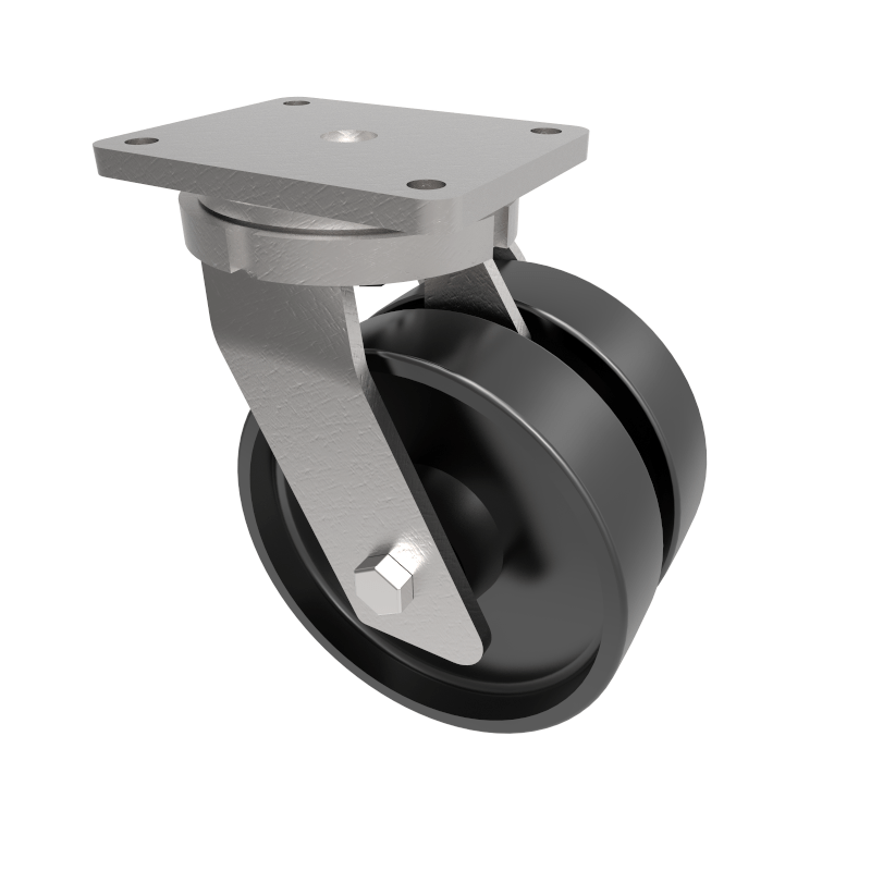 Cast Iron Plate Swivel Castor 200mm 2000kg Load