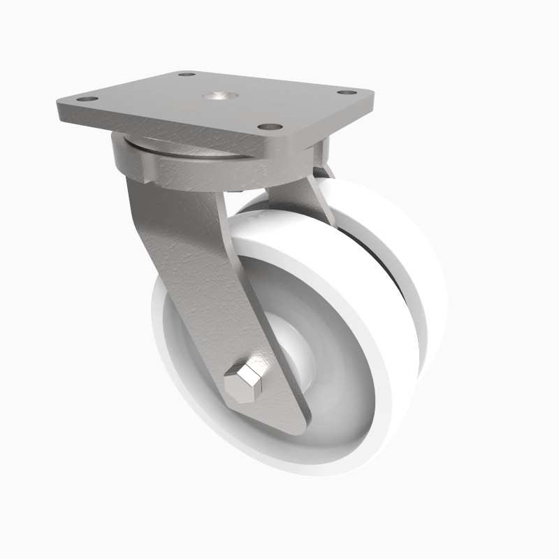 Nylon Plate Swivel Castor 200mm 2000kg Load