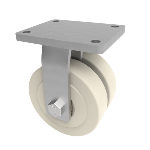 Nylon Plate Fixed Castor 300mm 5000kg Load