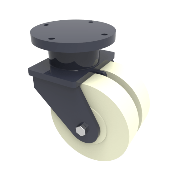 Nylon Plate Swivel Castor 400mm 11500kg Load