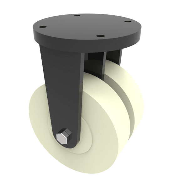 Nylon Plate Fixed Castor 400mm 11500kg Load