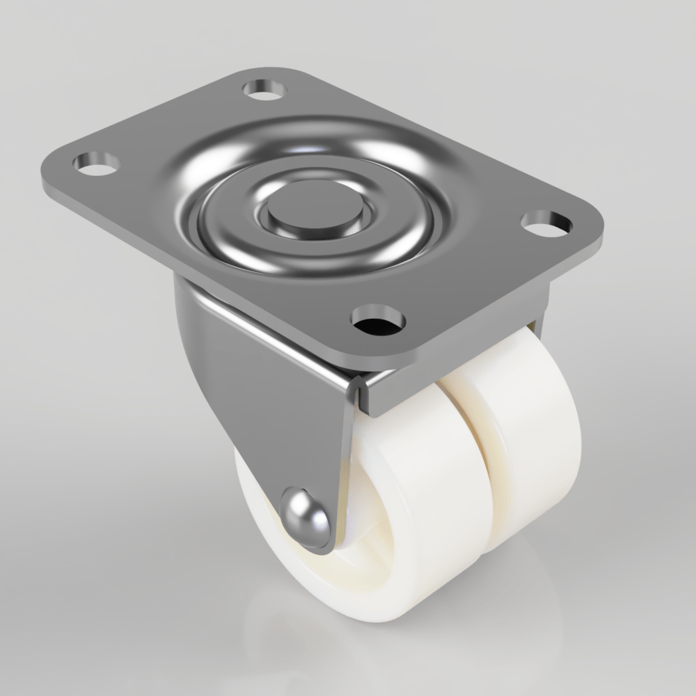 Nylon Plate Swivel Castor 63mm 90kg Load