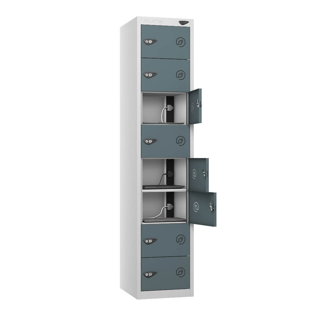 8 Compartment Laptop Charging Locker with 8 Door Access