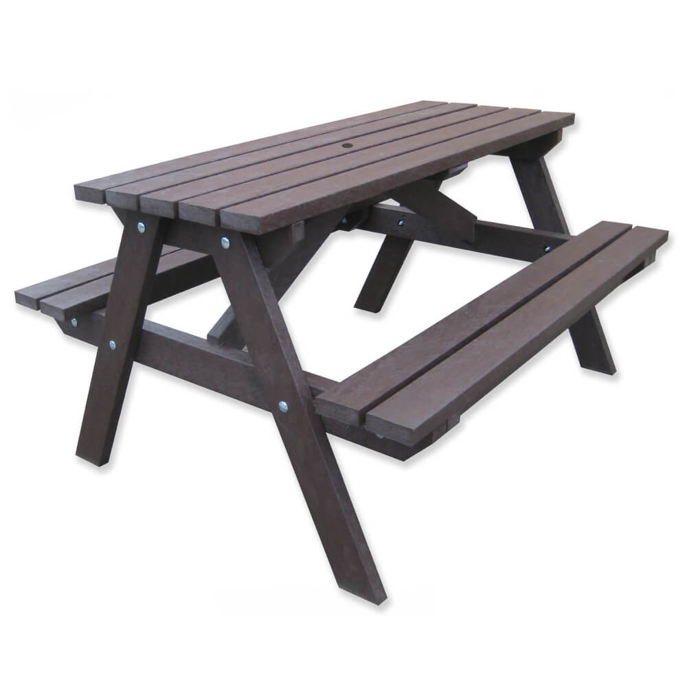 100% Recycled Plastic A-Frame Picnic Bench