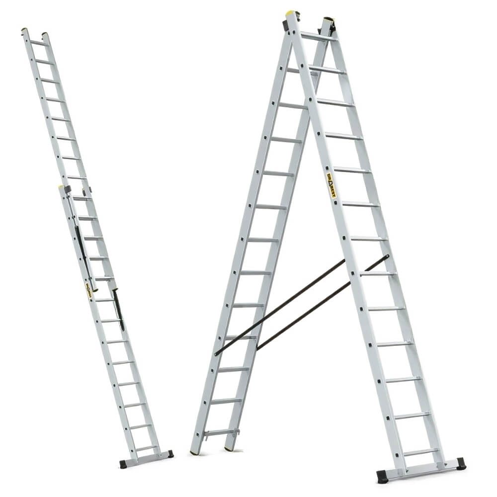 Aluminium Pro Double Section Combination Ladder