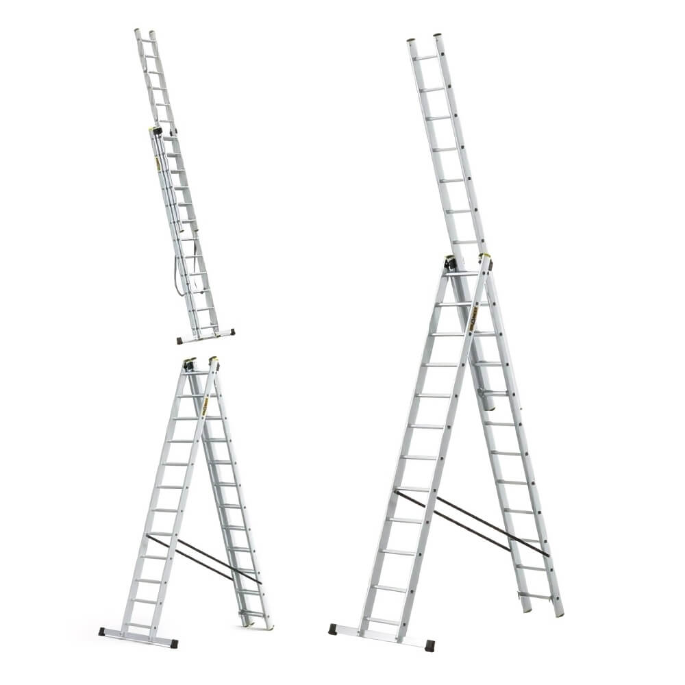 Aluminium Pro Triple Section Combination Ladder