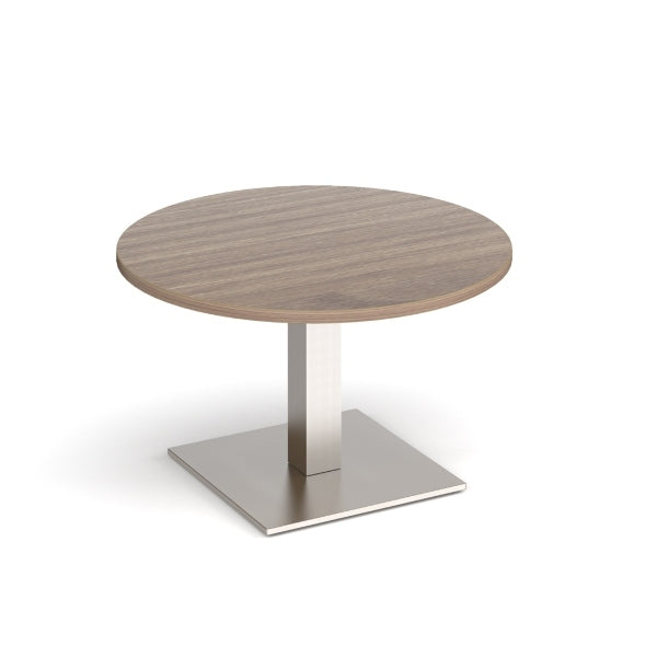 Brescia Circular Coffee Table with Brushed Steel Base