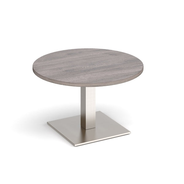 Brescia Circular Coffee Table with Brushed Steel Base