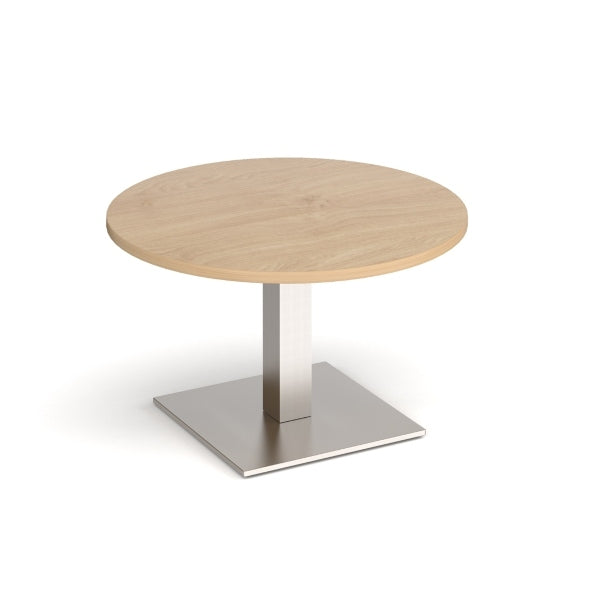 Brescia Circular Coffee Table with Brushed Steel Base