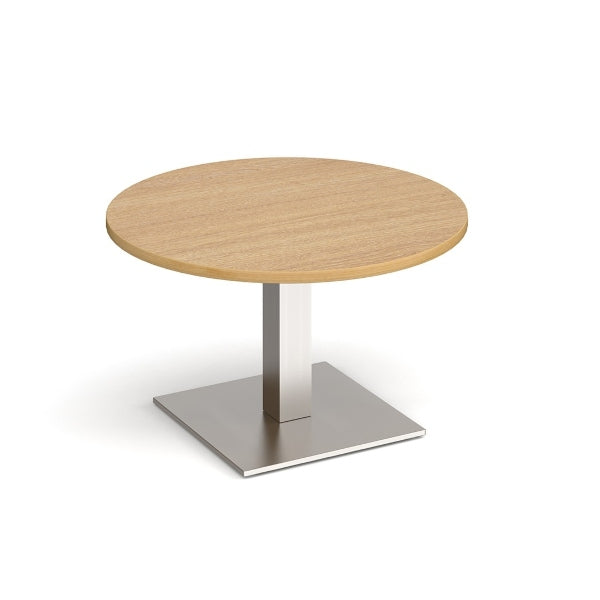 Brescia Circular Coffee Table with Brushed Steel Base