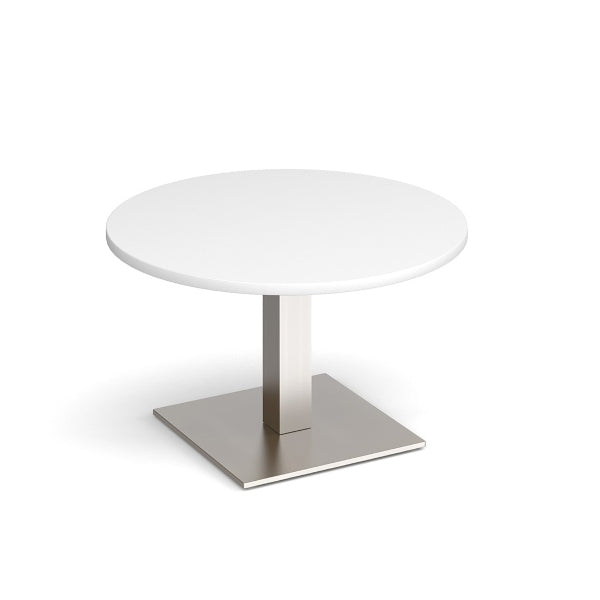 Brescia Circular Coffee Table with Brushed Steel Base