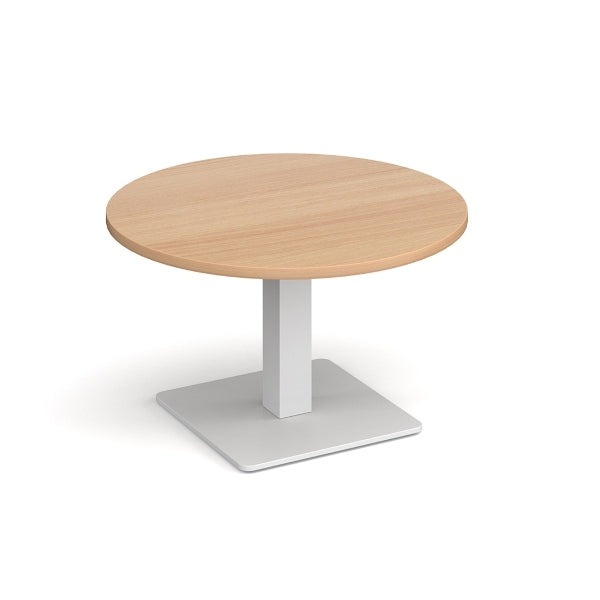 Brescia Circular Coffee Table with White Base