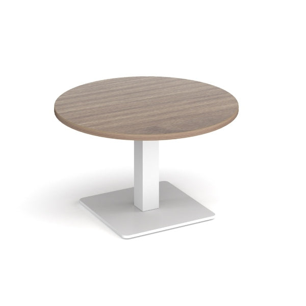 Brescia Circular Coffee Table with White Base