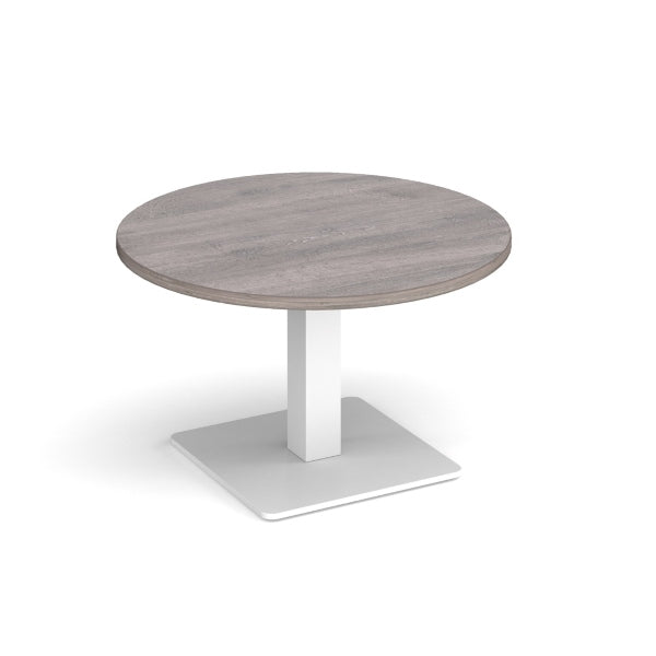Brescia Circular Coffee Table with White Base