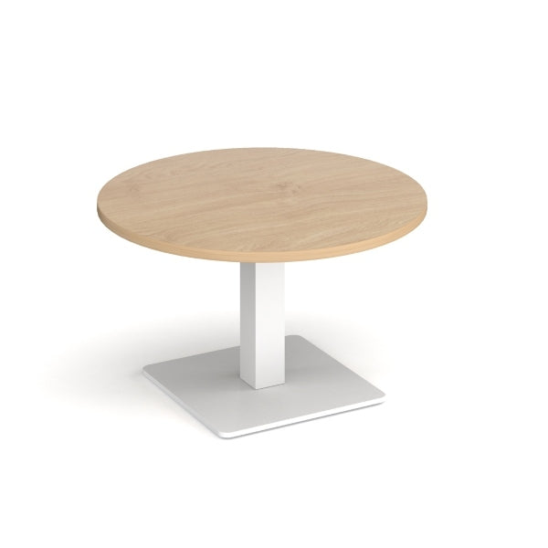 Brescia Circular Coffee Table with White Base