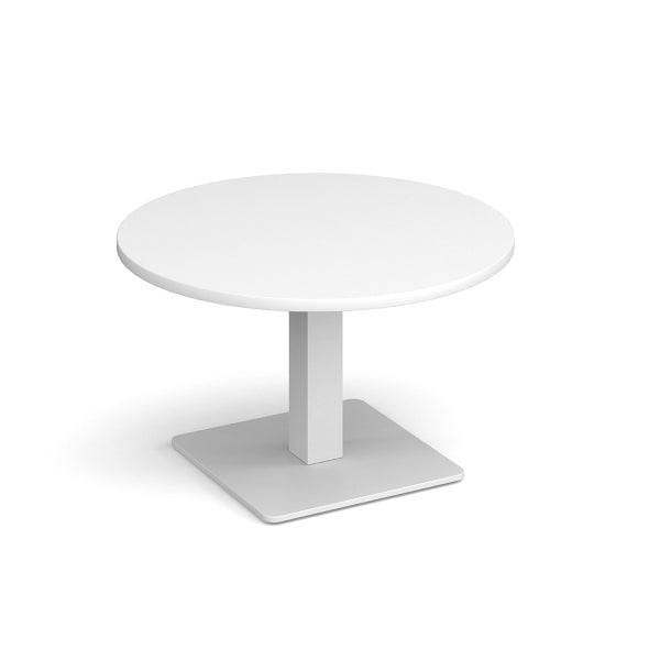 Brescia Circular Coffee Table with White Base