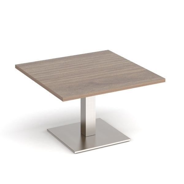 Brescia Square Coffee Table with Brushed Steel Base