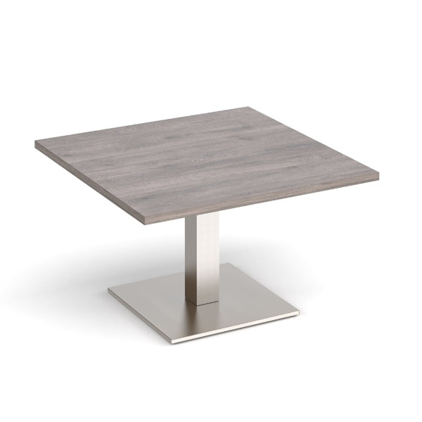 Brescia Square Coffee Table with Brushed Steel Base