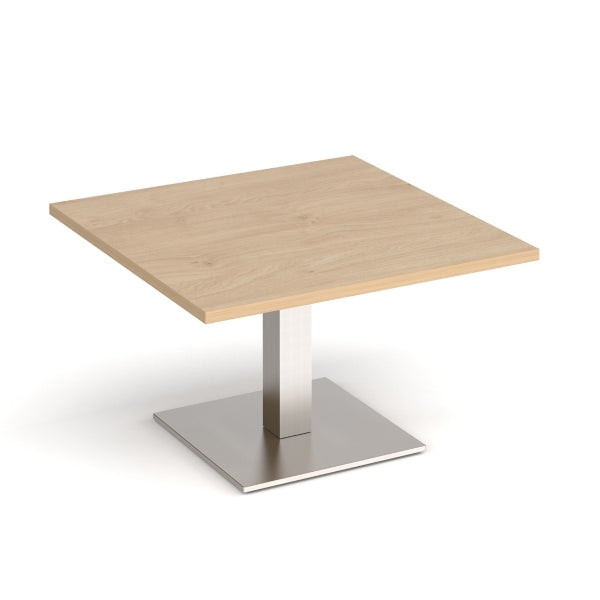 Brescia Square Coffee Table with Brushed Steel Base
