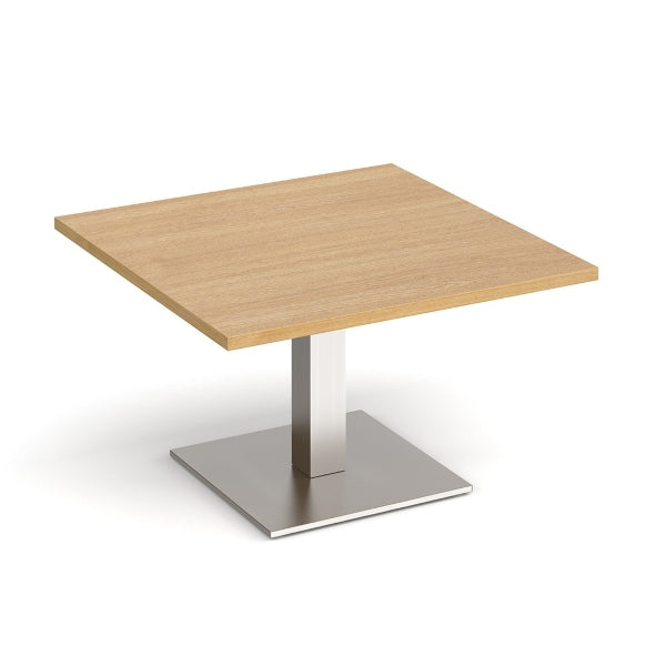 Brescia Square Coffee Table with Brushed Steel Base