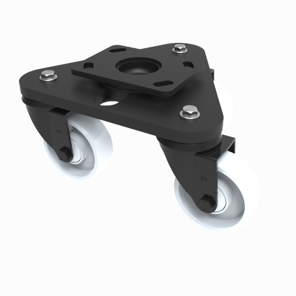 Scenery Skate Nylon Plate Swivel Castor 65mm 450kg Load