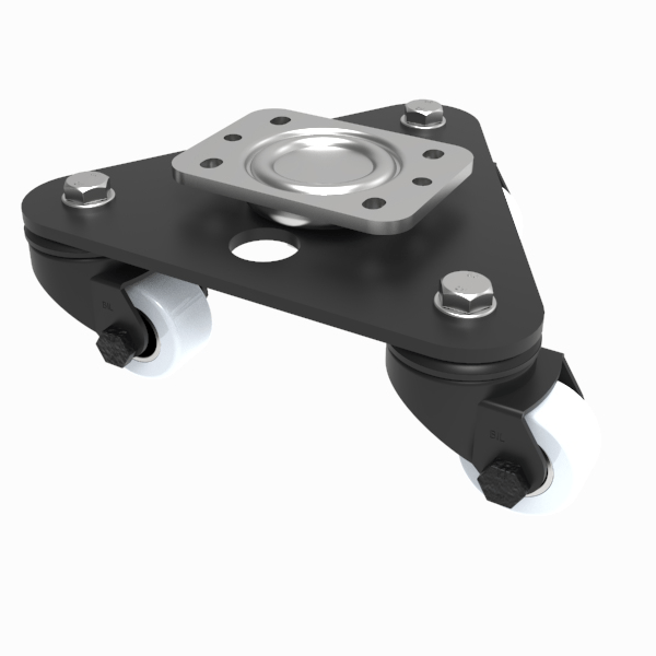 Scenery Skate Nylon Plate Swivel Castor 50mm 300kg Load